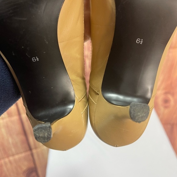 Nine & Company DUNN leather tan pointed toe heeled dress shoes women’s 6.5 M - Picture 14 of 17